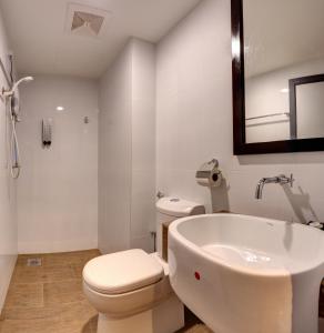 Koupelna v ubytování Hotel Kristal