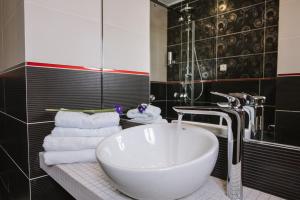 Koupelna v ubytování Hotel Alkor
