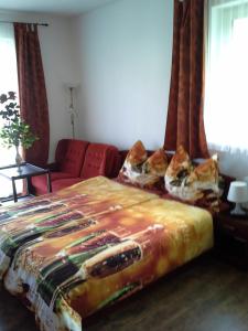 Łóżko lub łóżka w pokoju w obiekcie Vila Patricie