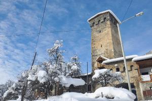 Teo Guesthouse and Camping in Mestia durante l'inverno