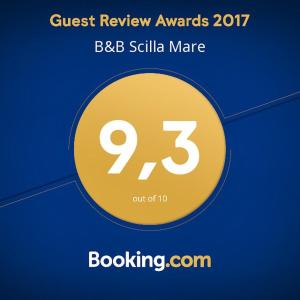 Certifikát, hodnocení, plakát nebo jiný dokument vystavený v ubytování B&B Scilla Mare