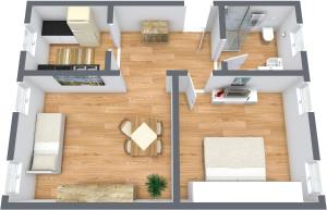 The floor plan of DolceVita Apartments N 354