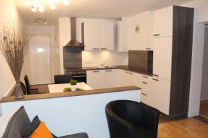 Kuchyň nebo kuchyňský kout v ubytování Familienapartment Sunnseitn