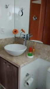 Koupelna v ubytování Apartamento em Gramado - Vista para o Vale