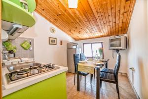 Kuchyň nebo kuchyňský kout v ubytování Apartments and Rooms Ana Pomer 217