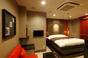 TV a/nebo společenská místnost v ubytování Hotel Waltz Okazaki (Adult Only)