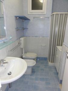 ビビオーネにあるSan Marco - Appartamentiのバスルーム(トイレ、洗面台付)