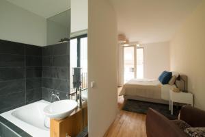 Ein Bett oder Betten in einem Zimmer der Unterkunft An der Mauer 15