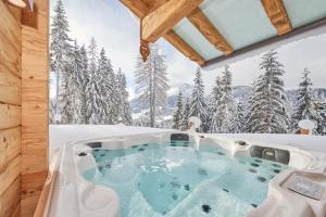 Chalets Almidylle v zimě