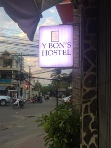 a sign on a building that says ybows hospital at Y Bon in Phan Thiet