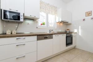 Kuchyň nebo kuchyňský kout v ubytování Apartmani Meriko