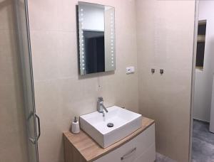 Koupelna v ubytování Apartmán U Zlaté hroudy
