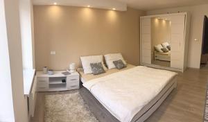 Postel nebo postele na pokoji v ubytování Apartmán U Zlaté hroudy