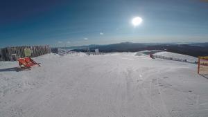 Skihütte v zime