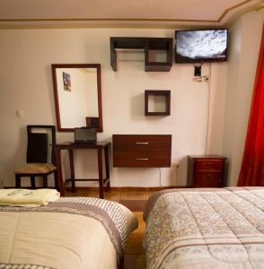 TV a/nebo společenská místnost v ubytování Mashy´s Hostal