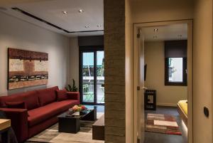 Posedenie v ubytovaní BRAND NEW 2018 LUXURY APARTMENT 10' MINUTES WALK FROM ACROPOLIS AND 6 FROM METRO
