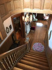 an overhead view of a staircase in a house at Casa Magnolia B & B in Saint Louis