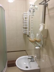 Koupelna v ubytování Hotel Karpaty