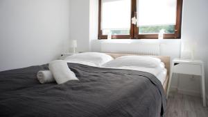 Posteľ alebo postele v izbe v ubytovaní Apartamenty Karkonoskie