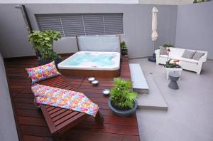 Posezení v ubytování Luxury Apartment Kampanel