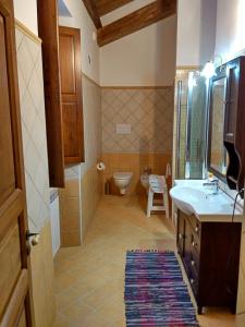 TorrecusoにあるLe Viole d'Oroのバスルーム(トイレ、洗面台付)