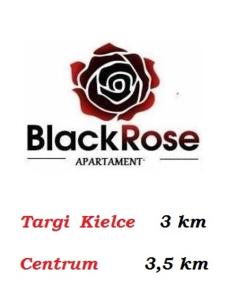 キェルツェにあるBlack Rose APARTAMENT Targi 3 km, F-ry Vatの赤いバラのロゴ