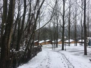 Camping Abadesses during the winter