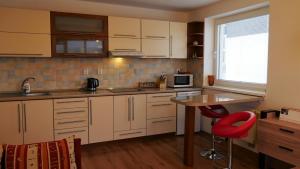 Kuchyň nebo kuchyňský kout v ubytování Apartman Nová Lesna