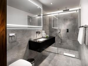 Koupelna v ubytování Hotel Sadova