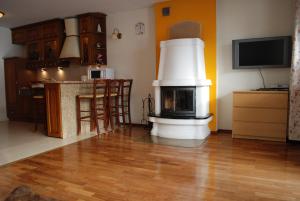 Kuchyňa alebo kuchynka v ubytovaní Apartament Królewski Superior z sauną