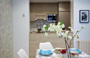 Kuchnia lub aneks kuchenny w obiekcie Feelathome Madrid Suites Apartments
