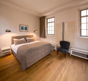 Postel nebo postele na pokoji v ubytování Hotel Oderberger