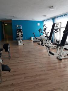 Fitness centrum a/nebo fitness zařízení v ubytování Ferienwohnung Alpenblick