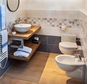 Koupelna v ubytování Al Rost B&B