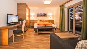 Кровать или кровати в номере Gasthof Venetrast