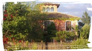A garden outside La Toscana
