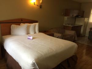 Postel nebo postele na pokoji v ubytování Nice Inn Edmonton
