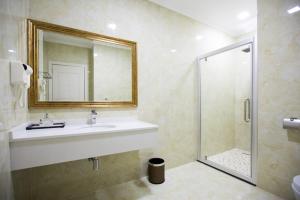 Koupelna v ubytování Hotel Britania