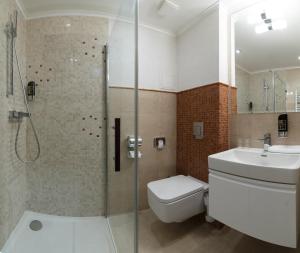 A bathroom at Hotel Bystrá