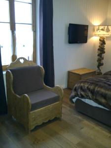 Posezení v ubytování Hotel de la Lande