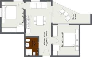 Plán poschodí v ubytovaní Apartments Bachmann