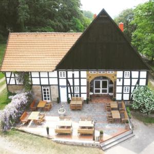Ein Garten an der Unterkunft Appartementhotel Blomberger Hof