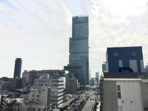 Vista general de Osaka o vista desde el hotel