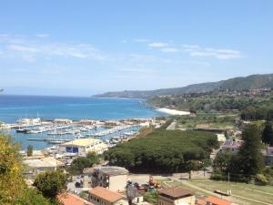 a view of a harbor with boats in the water at RESIDENZA BURMARIA Free Parking in Tropea