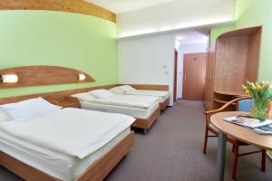 Katil atau katil-katil dalam bilik di Hotel Břízky