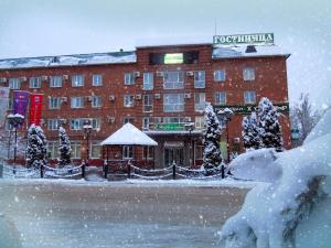 ボリソグレブスクにあるHotel Borisoglebskの雪のホテルです