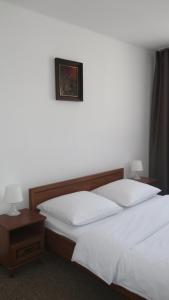 Postel nebo postele na pokoji v ubytování Hotel Olimpijski