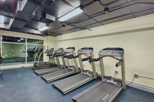 a row of treadmills in a fitness room at Vacation Village at Parkway in Orlando