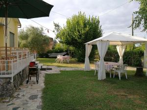 A garden outside La Mimosa Chic