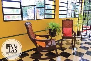 Istumisnurk majutusasutuses Hostal Las Cruces